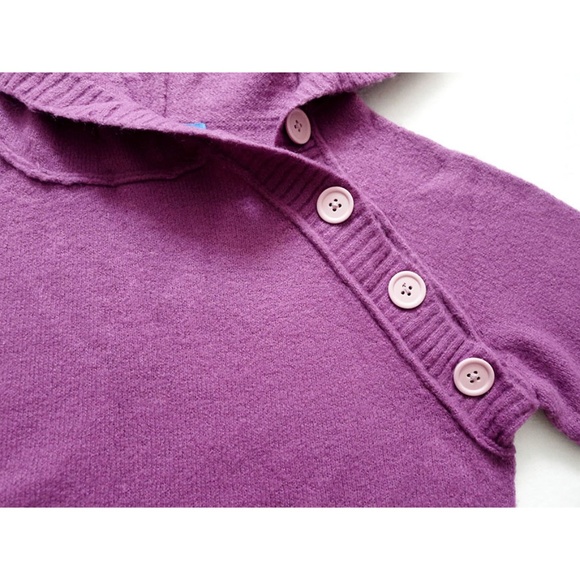 NWOT Delias Off Centered Buttons Hooded Sweater M - Picture 2 of 6